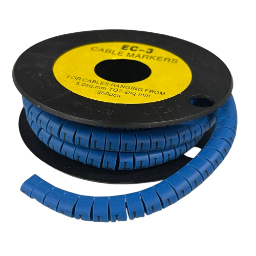 Grippes (L) Cable Marker 5.0mm to 7.2mm (350pcs) Blue EC-3B(L)
