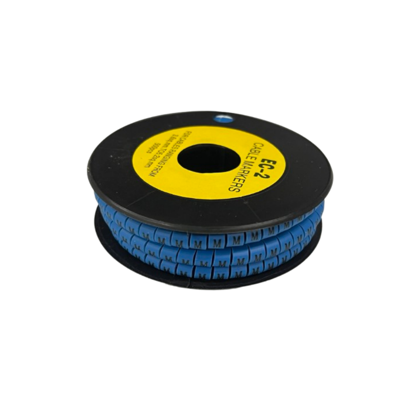 Grippes (M) Cable Marker 3.6mm to 5.2mm Color Blue 1roll 500pcs EC-2B Wire Tagging