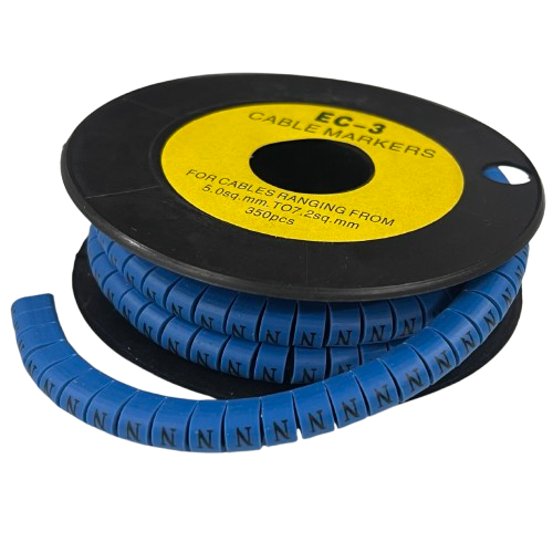 Grippes (N) Cable Marker 5.0mm to 7.2mm (350pcs) Blue EC-3B(N)