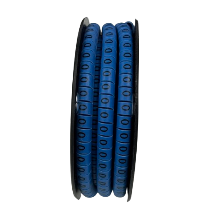 Grippes (O) Cable Marker 3.6mm to 5.2mm Color Blue 1roll 500pcs EC-2B Wire Tagging