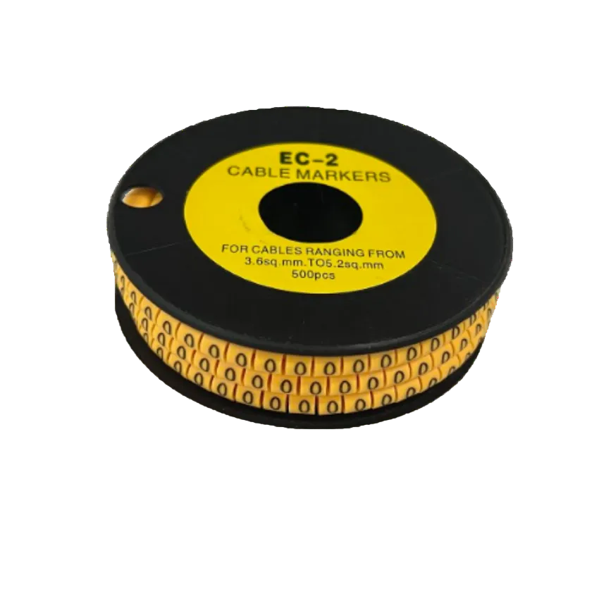 Grippes (O) Cable Marker 3.6mm to 5.2mm Color Yellow 1roll 500pcs) EC-2Y Wire Tagging