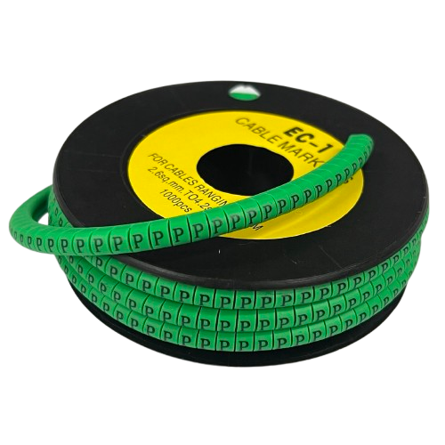 Cable (P) Marker EC-1 Green 2.6mm to 4.2mm 1000pcs 1 Roll EC-1G(P)
