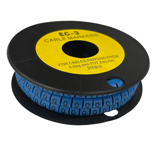 Grippes (Q) Cable Marker 5.0mm to 7.2mm (350pcs) Blue EC-3B(Q)