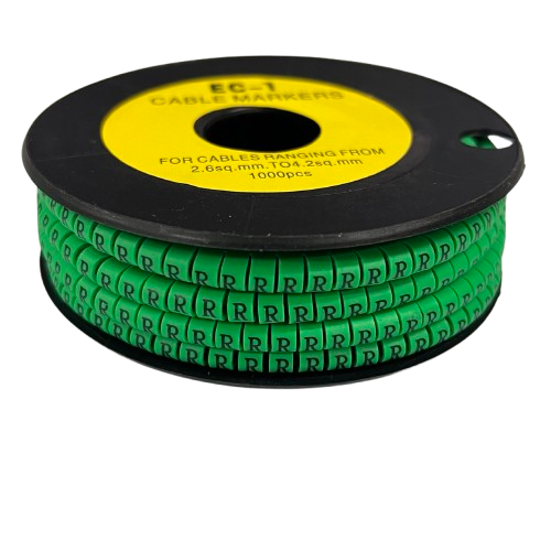 Cable (R) Marker EC-1 Green 2.6mm to 4.2mm 1000pcs 1 Roll EC-1G(R)