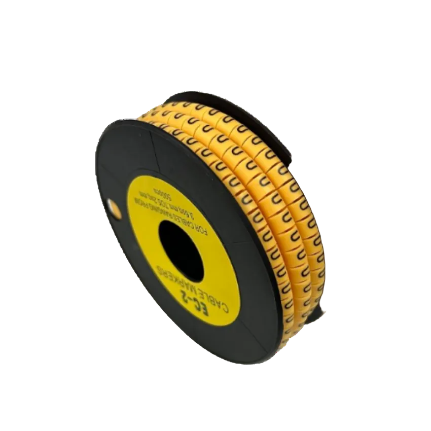 Grippes (U) Cable Marker 3.6mm to 5.2mm Color Yellow 1roll 500pcs) EC-2Y Wire Tagging