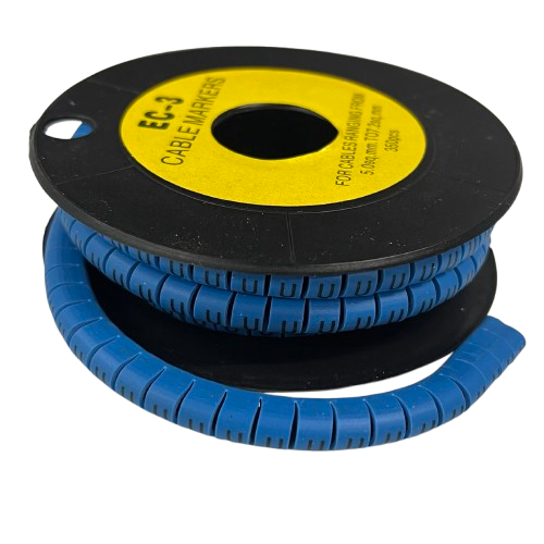 Grippes (U) Cable Marker 5.0mm to 7.2mm (350pcs) Blue EC-3B(U)