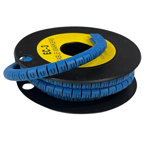 Grippes (U) Cable Marker 5.0mm to 7.2mm (350pcs) Blue EC-3B(U)