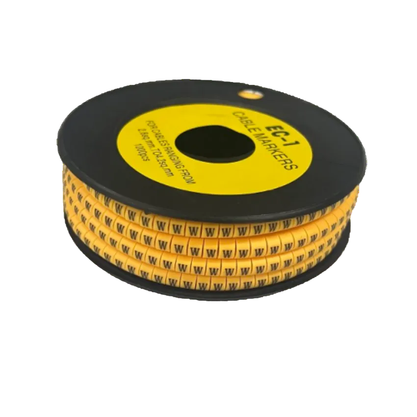 Cable (V) Marker 2.6mm to 4.2mm ( 1000pcs) Yellow EC-1Y Wire Tagging