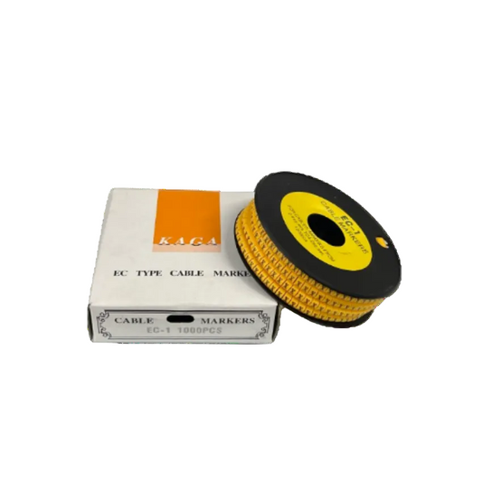 Cable (X) Marker 2.6mm to 4.2mm ( 1000pcs) Yellow EC-1Y Wire Tagging