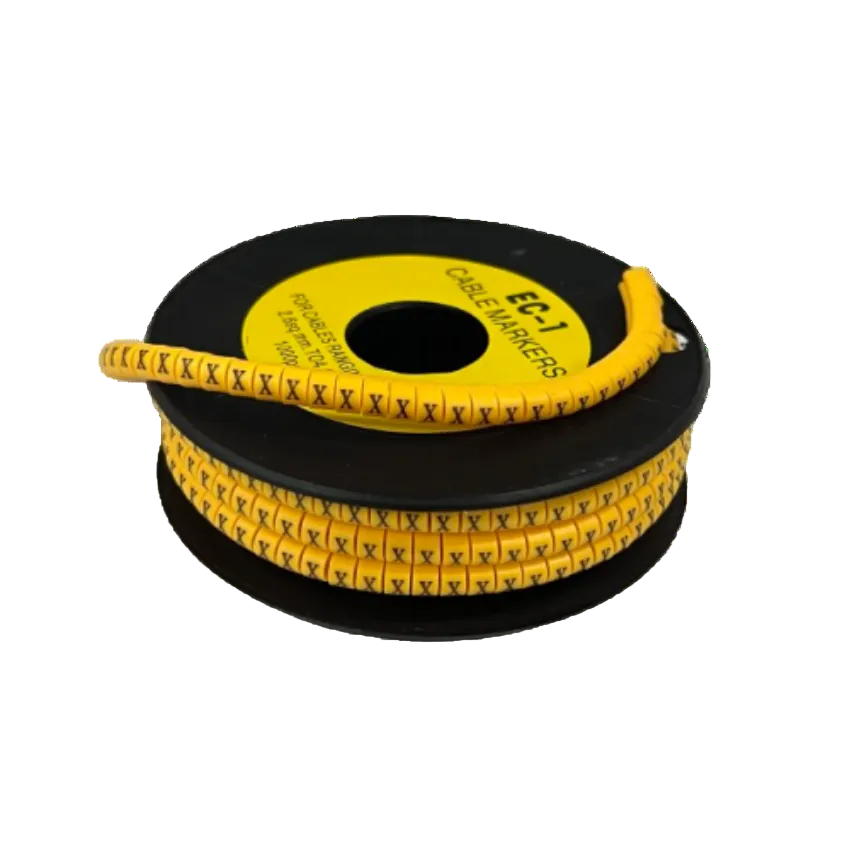 Cable (X) Marker 2.6mm to 4.2mm ( 1000pcs) Yellow EC-1Y Wire Tagging