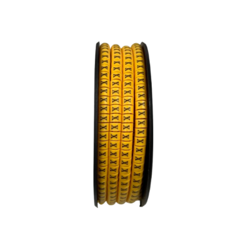 Cable (X) Marker 2.6mm to 4.2mm ( 1000pcs) Yellow EC-1Y Wire Tagging