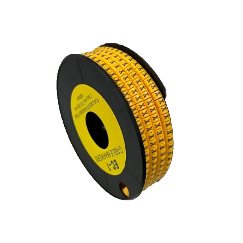 Cable (X) Marker 2.6mm to 4.2mm ( 1000pcs) Yellow EC-1Y Wire Tagging