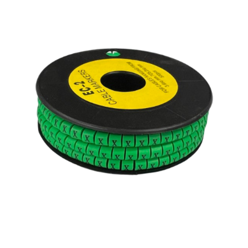 Grippes (X) Cable Marker 3.6mm to 5.2mm 500pcs EC-2G Wire Tagging