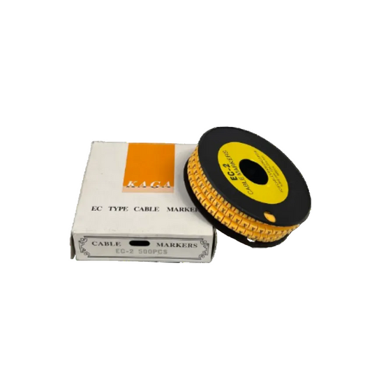 Grippes (X) Cable Marker 3.6mm to 5.2mm Color Yellow 1roll 500pcs) EC-2Y Wire Tagging