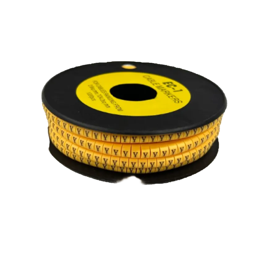 Cable (Y) Marker 2.6mm to 4.2mm ( 1000pcs) Yellow EC-1Y Wire Tagging