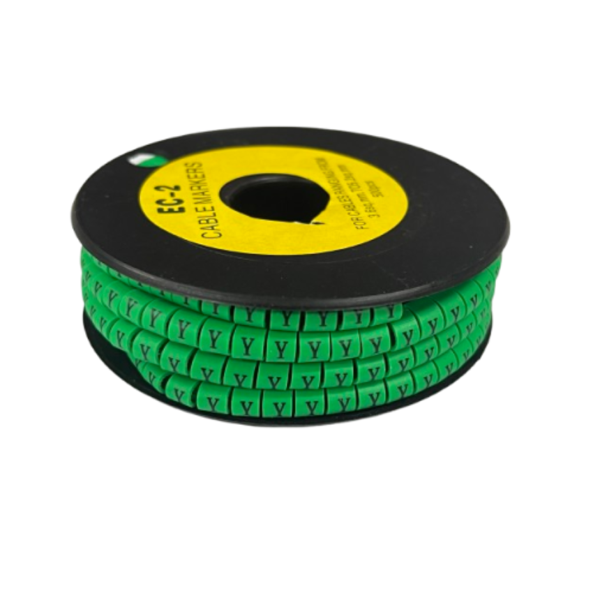 Grippes (Y) Cable Marker 3.6mm to 5.2mm 500pcs EC-2G Wire Tagging