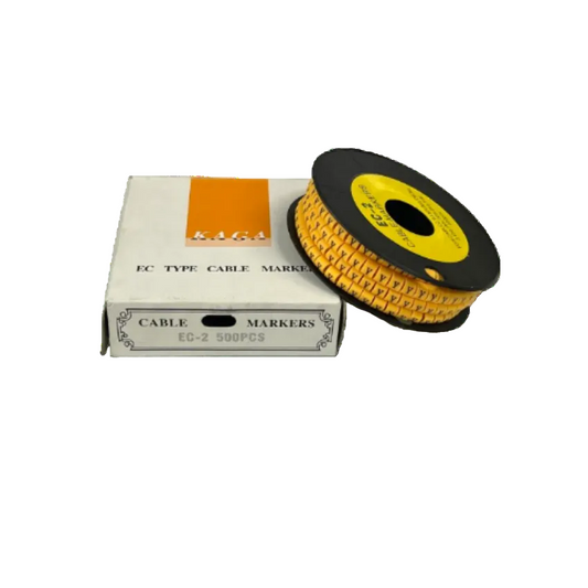 Grippes (Y) Cable Marker 3.6mm to 5.2mm Color Yellow 1roll 500pcs) EC-2Y Wire Tagging