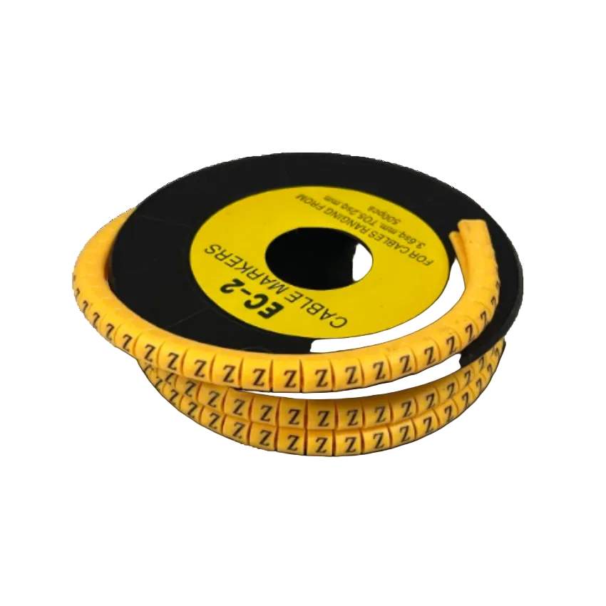 Grippes (Z) Cable Marker 3.6mm to 5.2mm Color Yellow 1 roll (500pcs) EC-2Y Wire Tagging