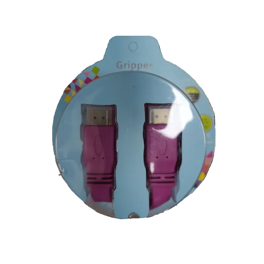 Grippes HDMI 2.0 flat cable UHD in purple packaging for high-quality video and audio transfer