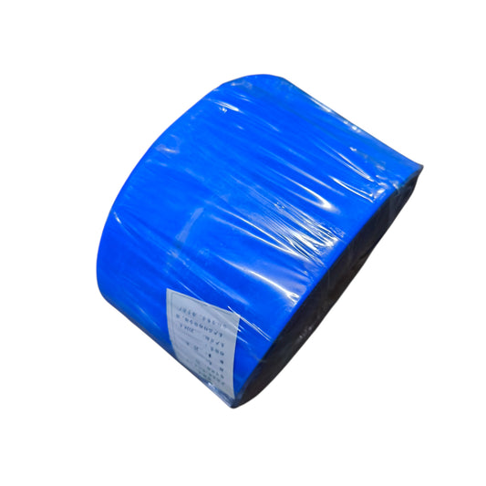 Blue inflatable pool float on a white background