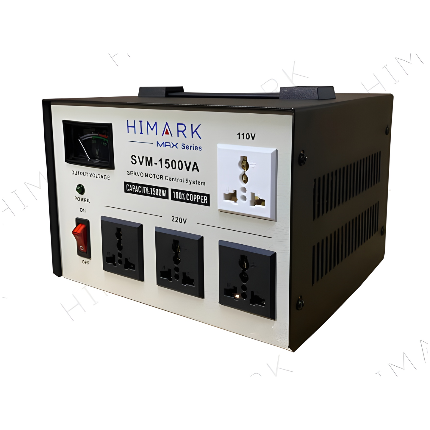 Himark 1500W AVR 4 Universal Socket SVM-1500VA 3x220V 1x110V Max Series Pure Copper