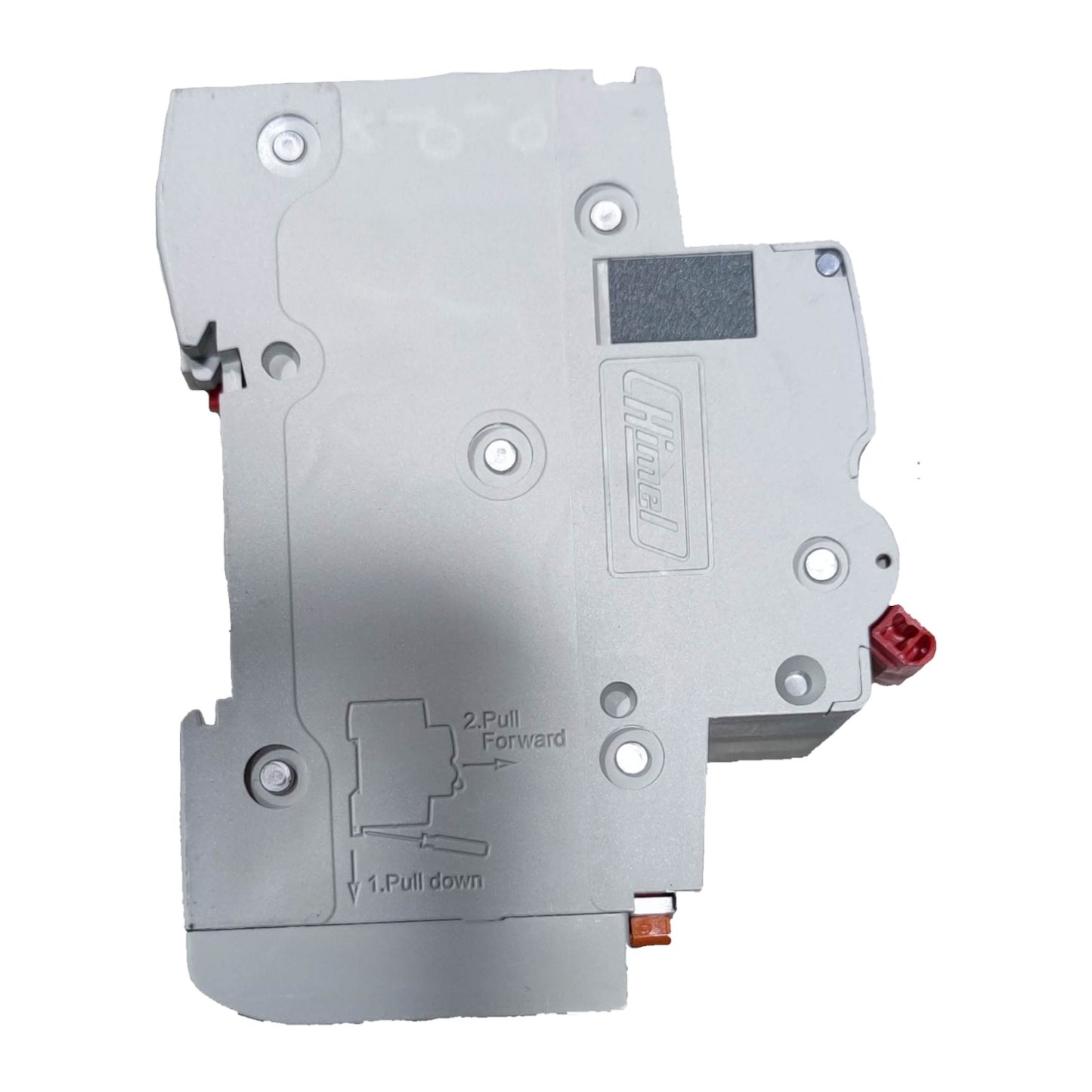 Mechanical component with branding on a white background