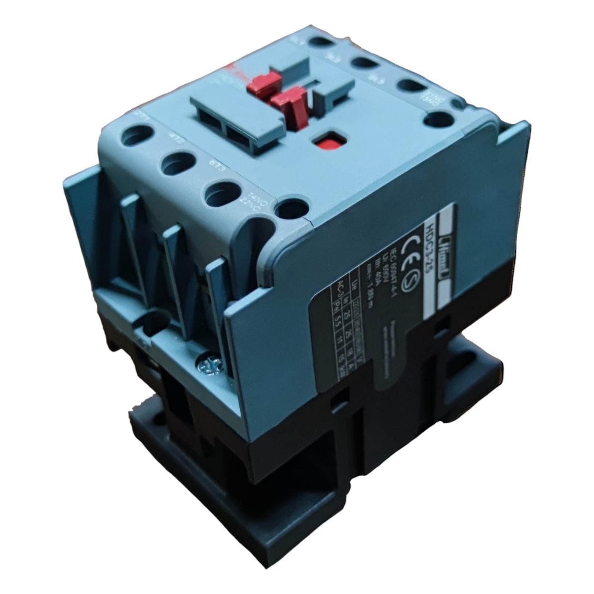 Electrical contactor on a white background