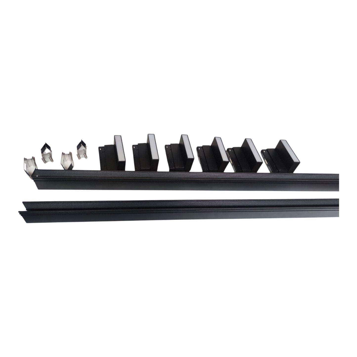 Black metal blade with multiple spikes on a white background