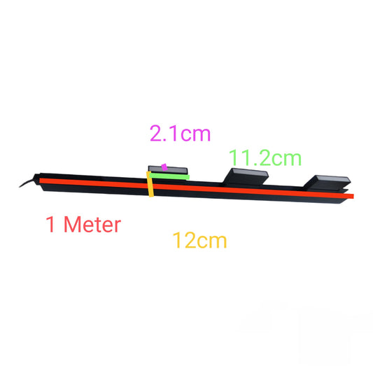 ILLUMIQ TERRA Magnetic Track Light 1 Meter 50mm with 3pcs 6W LED Foldable Flood Track Light Warm White 3000K 220V