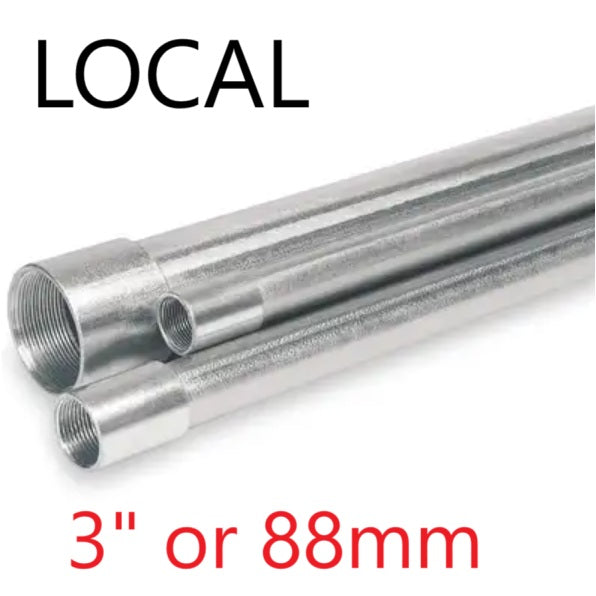 Local 3 Inch IMC Pipe x 10 Feet Intermediate Metal Conduit Pipe 88mm x 3 Meters