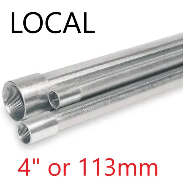 Local 4 Inch IMC Pipe x 10 Feet Intermediate Metal Conduit Pipe 113mm x 3 Meters