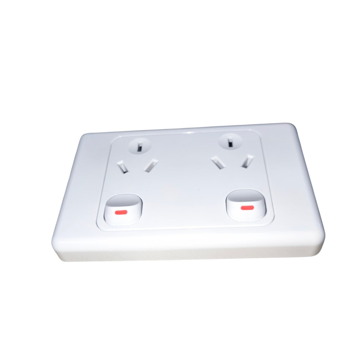 2 Gang Type I Outlet with Switch 10A 220V with Face Plate