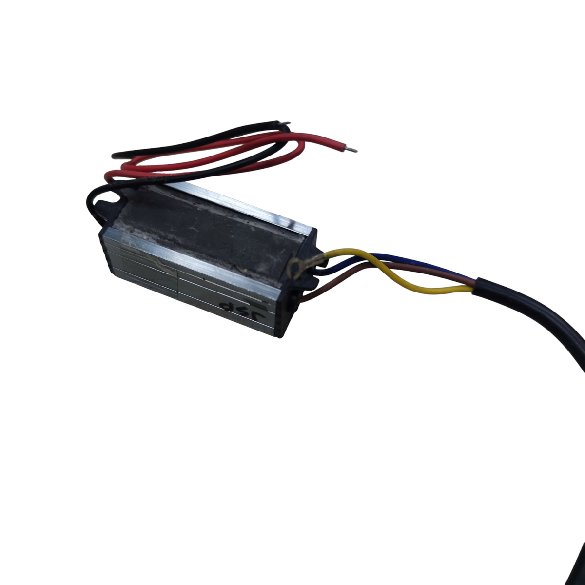 Electrical component with wires on a white background