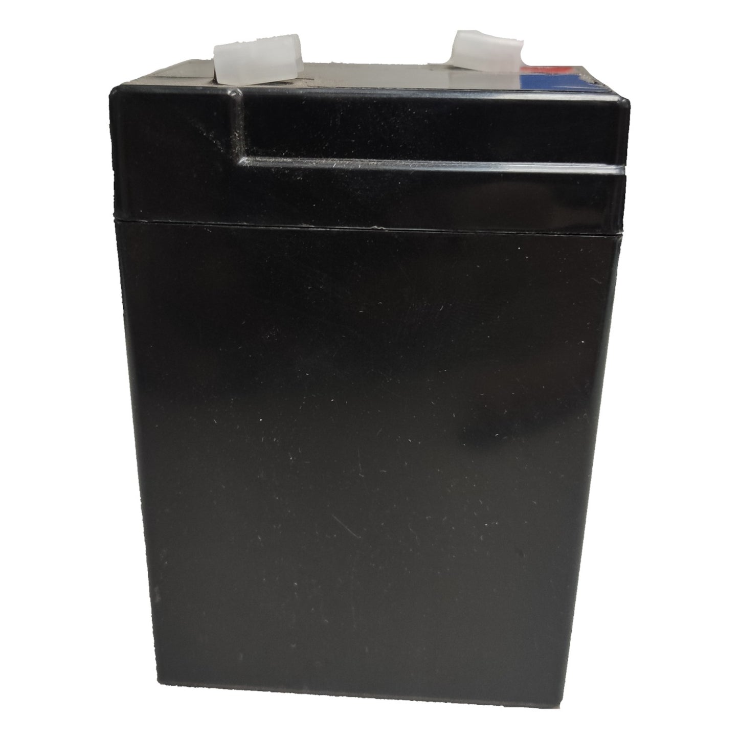 Black battery on a white background