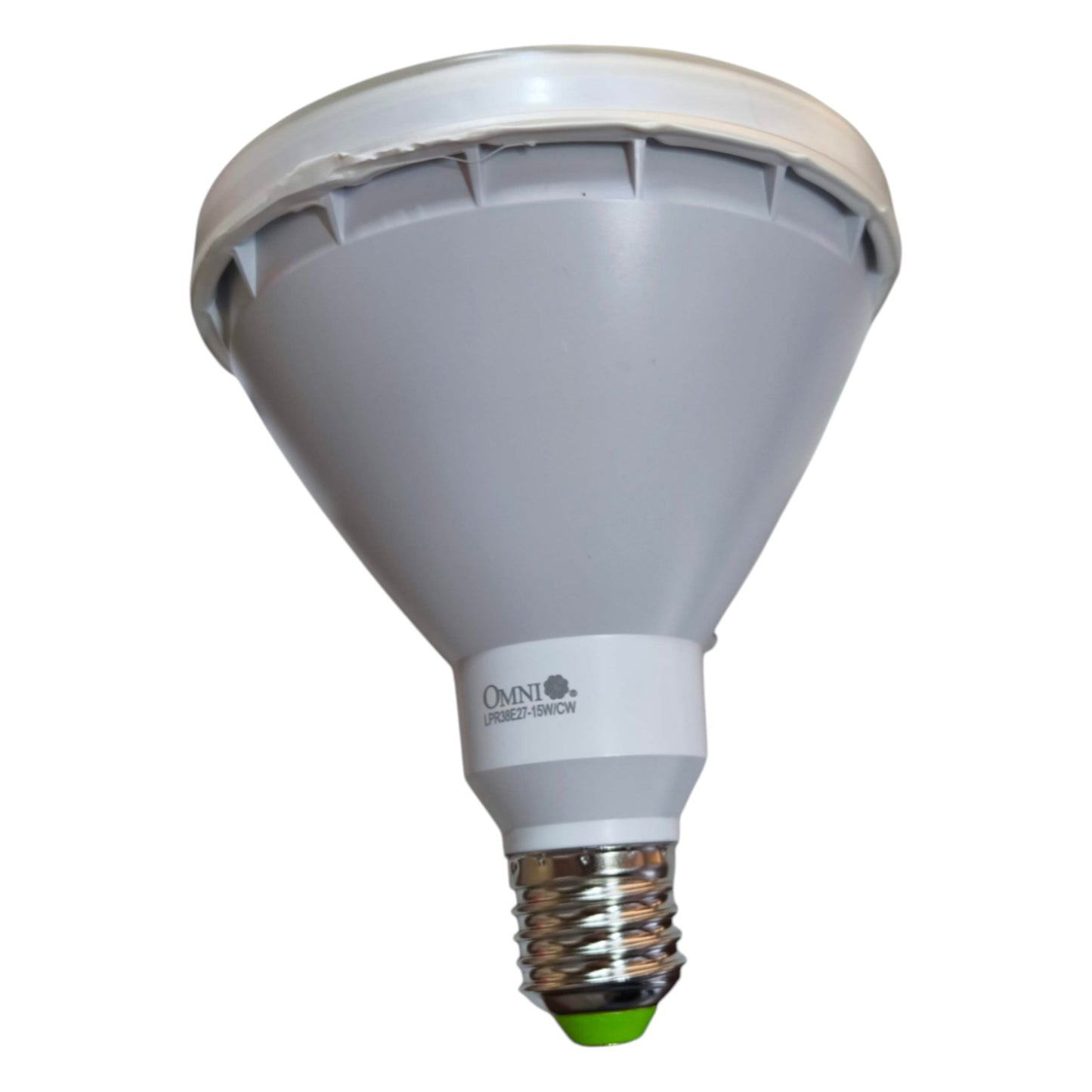 LED light bulb with Omni branding on a white background