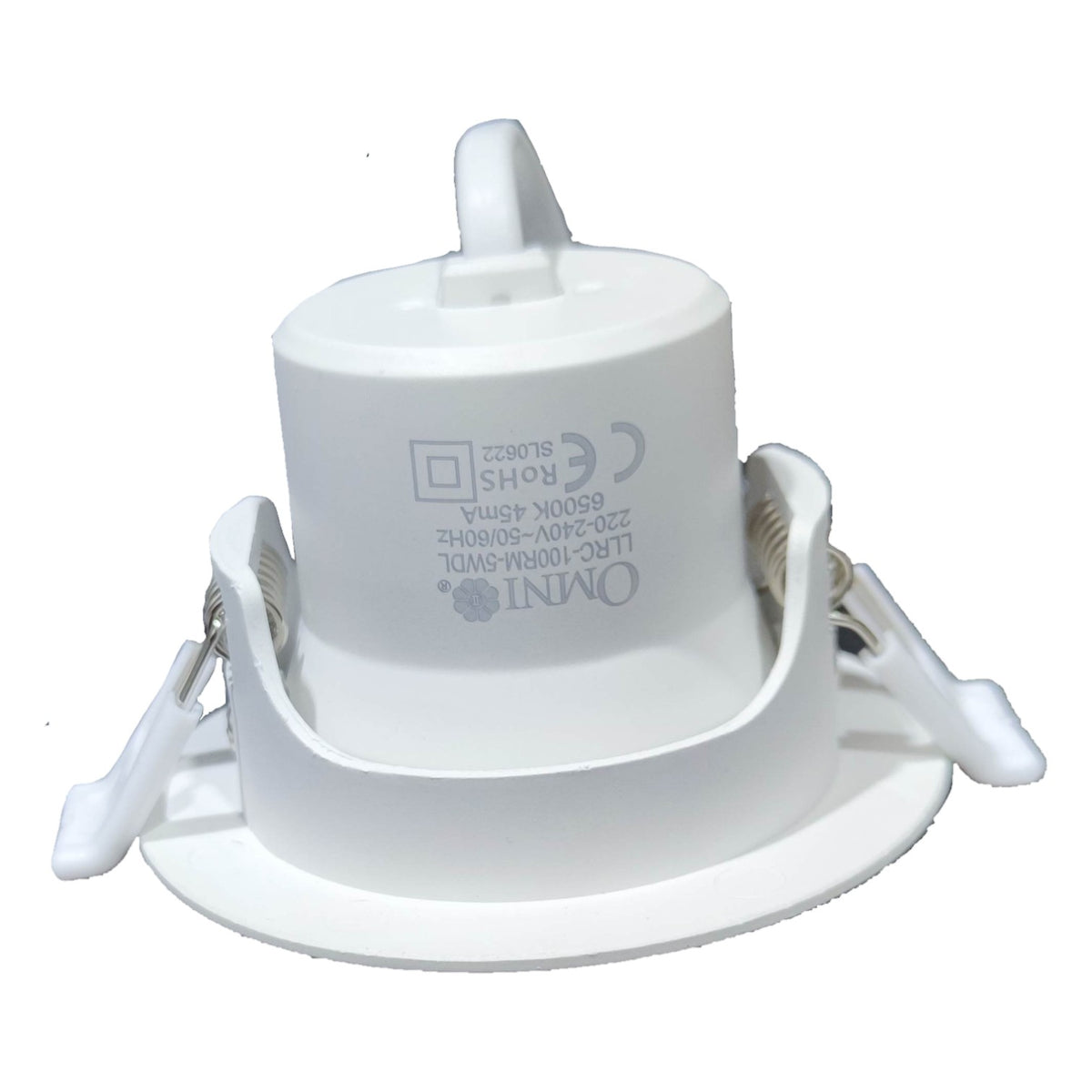 White light fixture on a white background