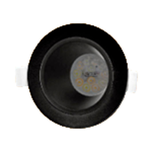 Omni 95mm Round Glare Free Recessed Type Downlight Casing GU10 DLR3-GU10GR in black finish, DLR3-GU10GR/B