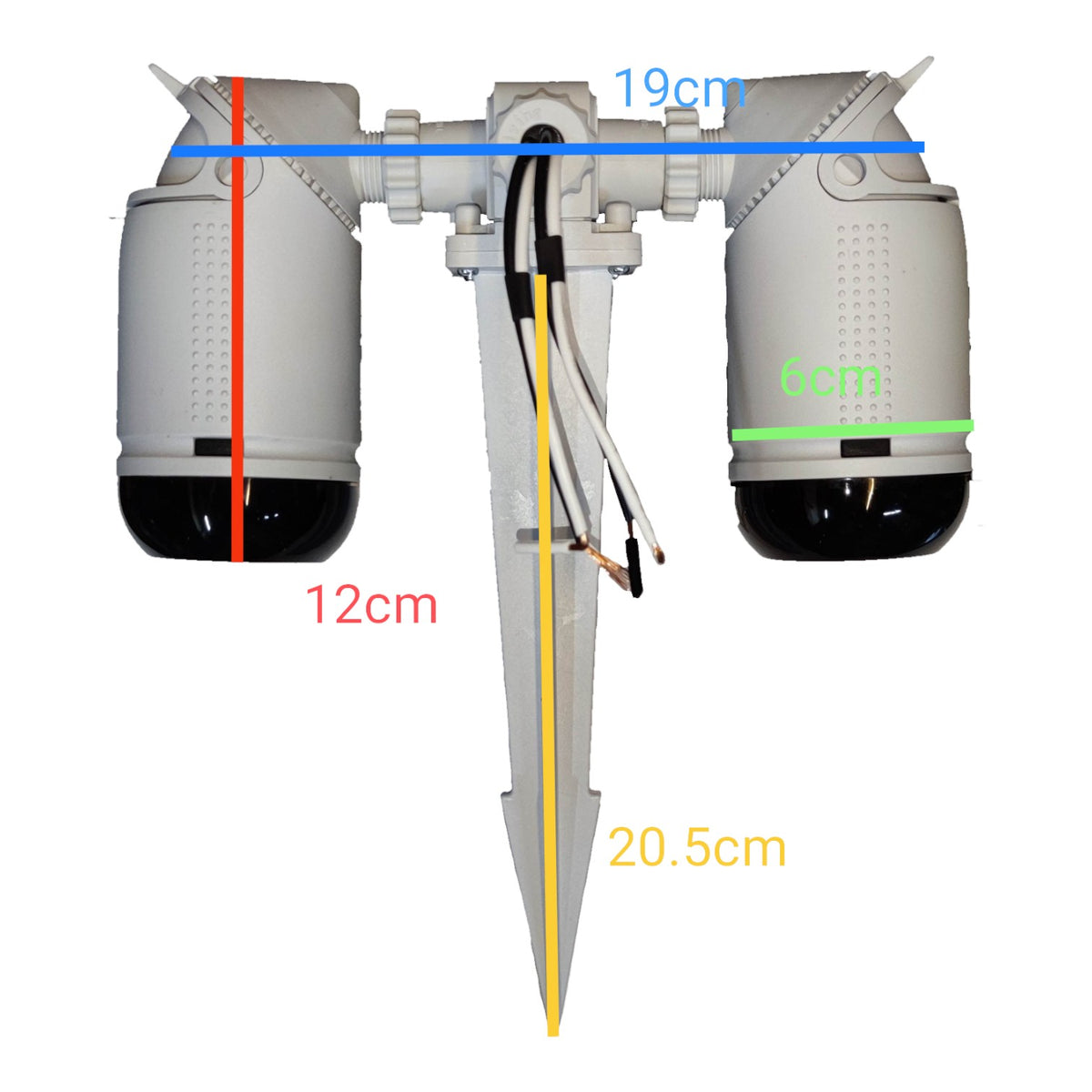 Omni Outdoor Weatherproof Garden Lamp Holder 2 x E27 Twin Lamp Socket 4A 250V 880W Omni E27-GWH/2-PK Electx Electrical Supply