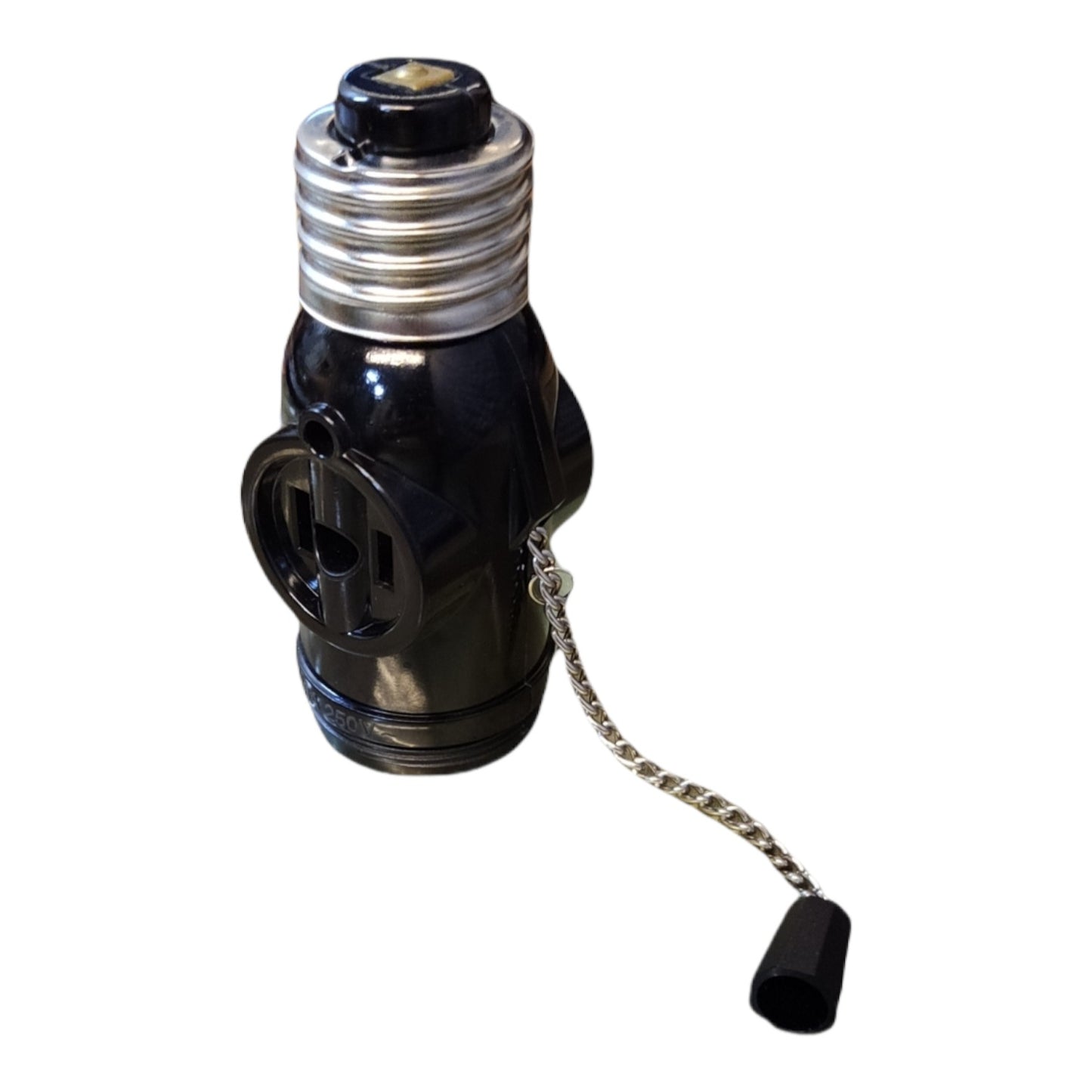 Omni Pull Chain Socket with 2 Flat Pin 3A 220V E27-712 Electx Electrical Supply