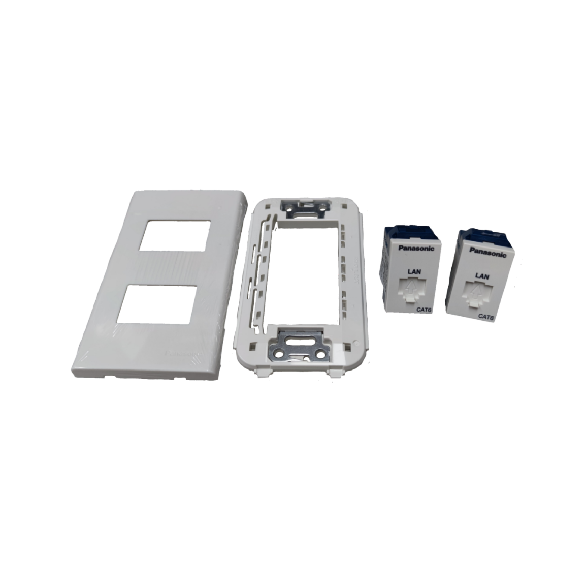 Panasonic 2 Gang Data Outlet CAT6 with Plate WEG24886