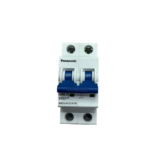 Panasonic 40A miniature circuit breaker with dual switch design for electrical safety