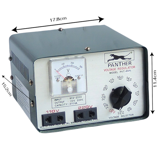 Panther 500W Variable Transformer Manual Voltage Regulator Input 85-235V Output 110-220V Box Type PT500