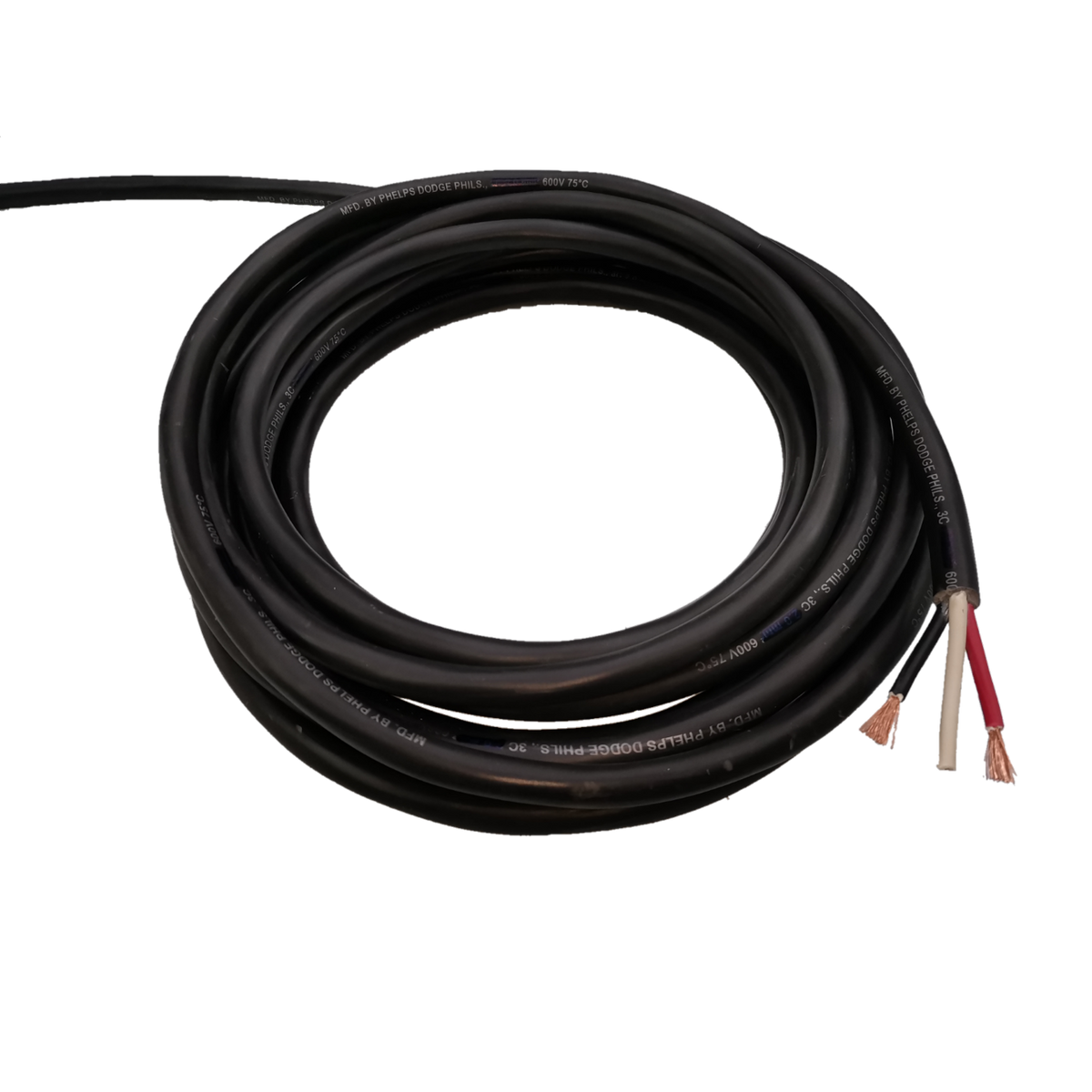 Phelps Dodge Power Cable AWG 14 3 Core in Black, ideal for electrical connections and wiring projects