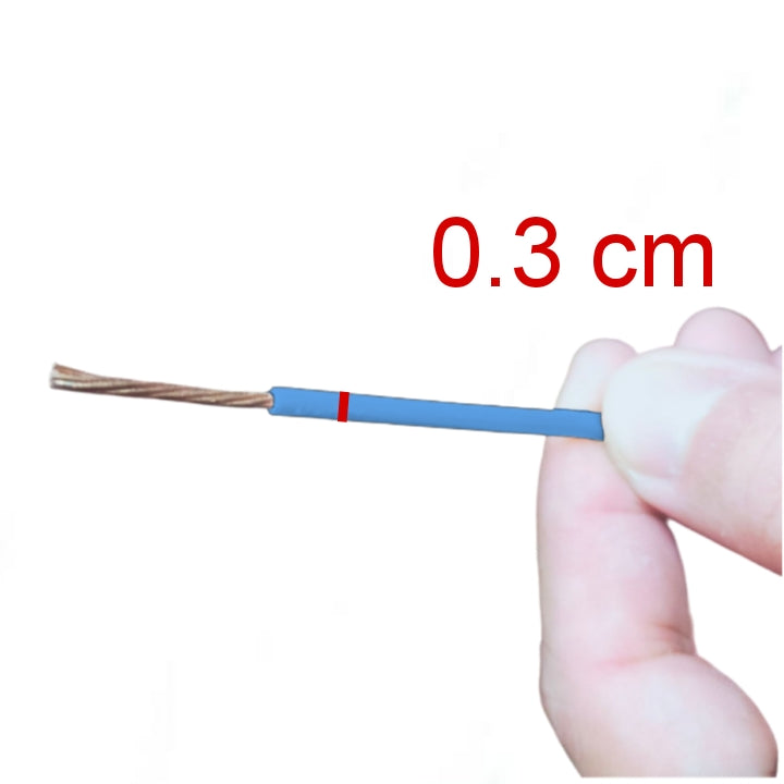 Blue Philflex 2.0mm THHN AWG 14/7 stranded wire size reference photo