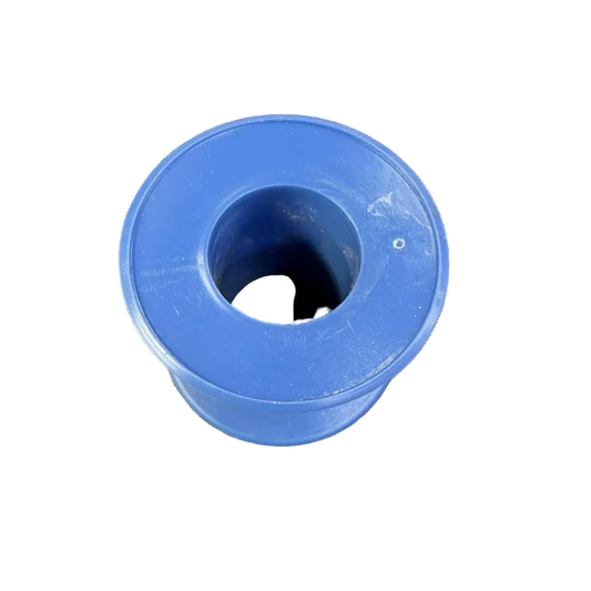 Blue rubber bushing on a white background