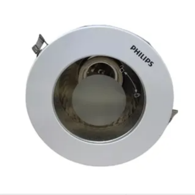 Philips 3" Recessed Downlight E27 White Border with Glass Cover