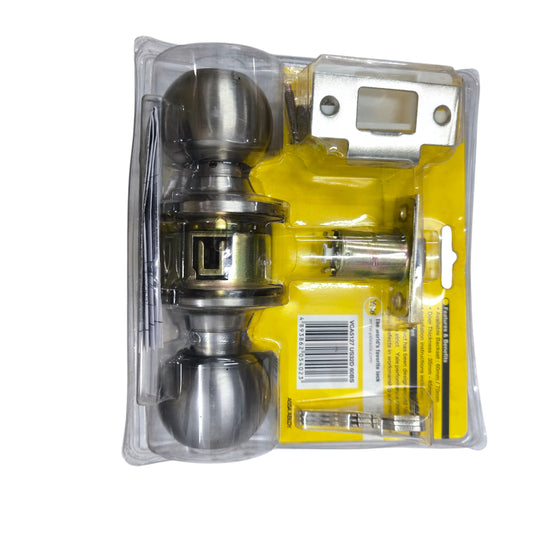 Yale Door Knob Entrance Lockset Chrome VCA5127 US32D