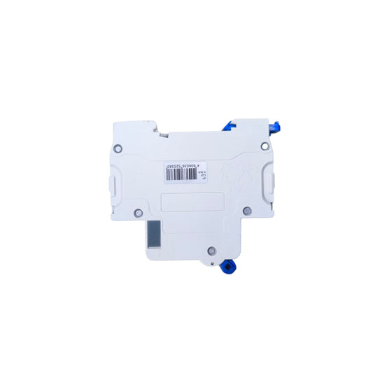 White label printer cartridge with blue accents on a white background