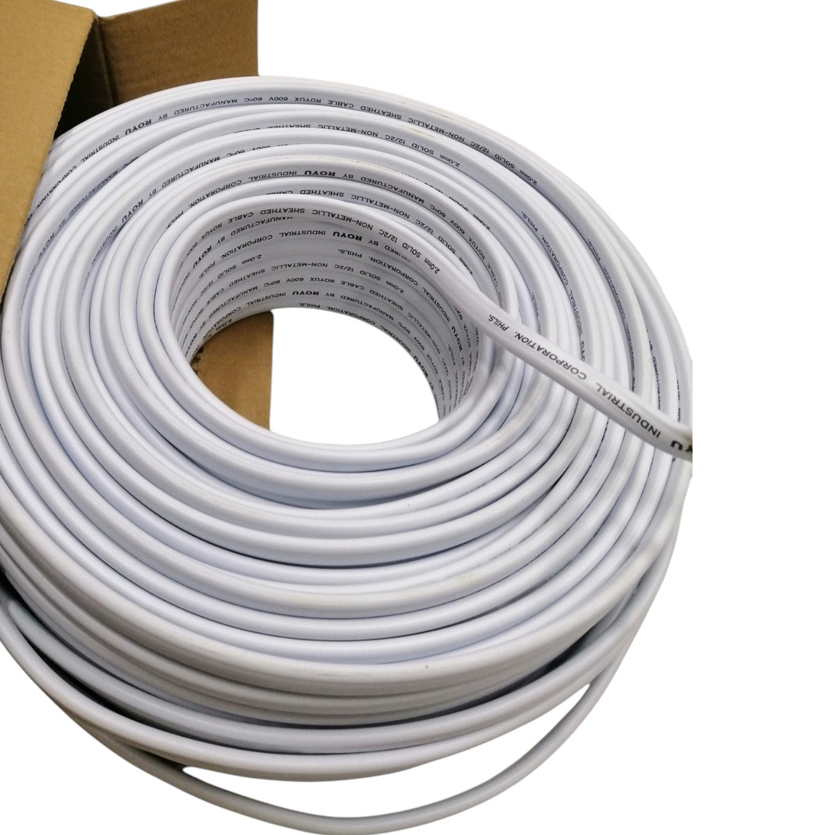 Royu PDX Wire AWG 12/2 Romex Cable 2.0mm roll with packaging