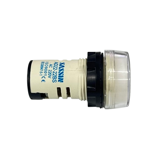 Sassin LED Indicator Lamp 22mm 220V AC, Pilot Lamp WHITE